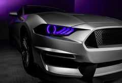 ORACLE Lighting - Oracle 18 - 21 Ford Mustang Dynamic DRL Upgrade w/ Halo Kit & Sequential Turn Signal - ColorSHIFT - Demon Performance
