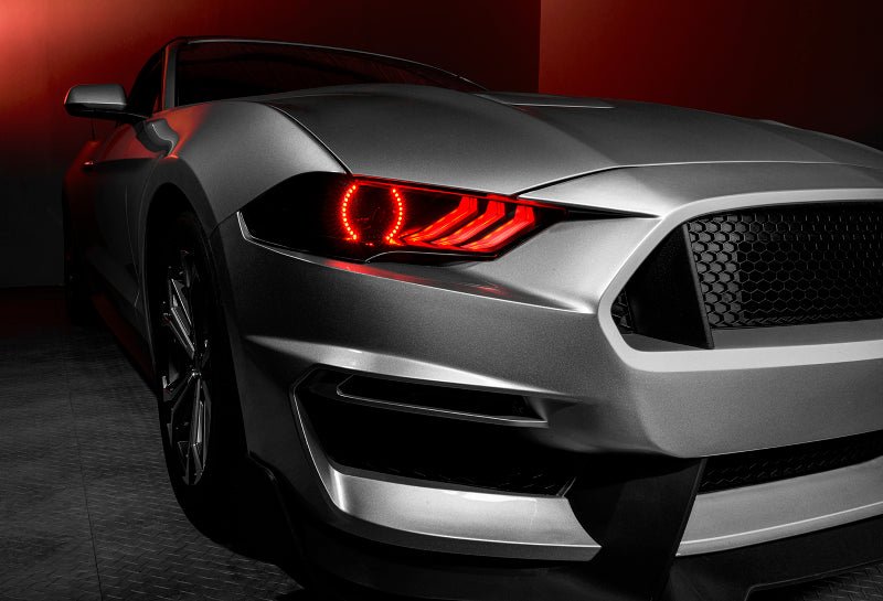 ORACLE Lighting - Oracle 18 - 21 Ford Mustang Dynamic DRL Upgrade w/ Halo Kit & Sequential Turn Signal - ColorSHIFT - Demon Performance