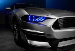 ORACLE Lighting - Oracle 18 - 21 Ford Mustang Dynamic DRL Upgrade w/ Halo Kit & Sequential Turn Signal - ColorSHIFT - Demon Performance