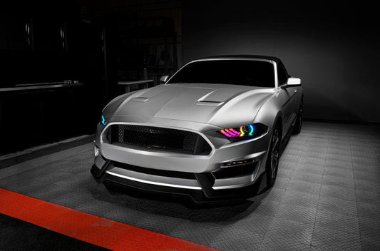 ORACLE Lighting - Oracle 18 - 21 Ford Mustang Dynamic DRL Upgrade w/ Halo Kit & Sequential Turn Signal - ColorSHIFT - Demon Performance
