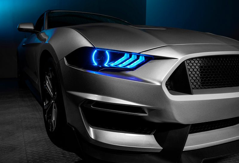 ORACLE Lighting - Oracle 18 - 21 Ford Mustang Dynamic DRL Upgrade w/ Halo Kit & Sequential Turn Signal - ColorSHIFT - Demon Performance