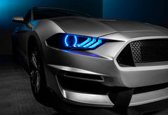 ORACLE Lighting - Oracle 18 - 21 Ford Mustang Dynamic DRL Upgrade w/ Halo Kit & Sequential Turn Signal - ColorSHIFT - Demon Performance