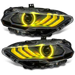 ORACLE Lighting - Oracle Lighting 18 - 23 Ford Mustang Dynamic ColorSHIFT LED Headlights - Black Series - Demon Performance