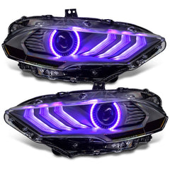 ORACLE Lighting - Oracle Lighting 18 - 23 Ford Mustang Dynamic ColorSHIFT LED Headlights - Black Series - Demon Performance
