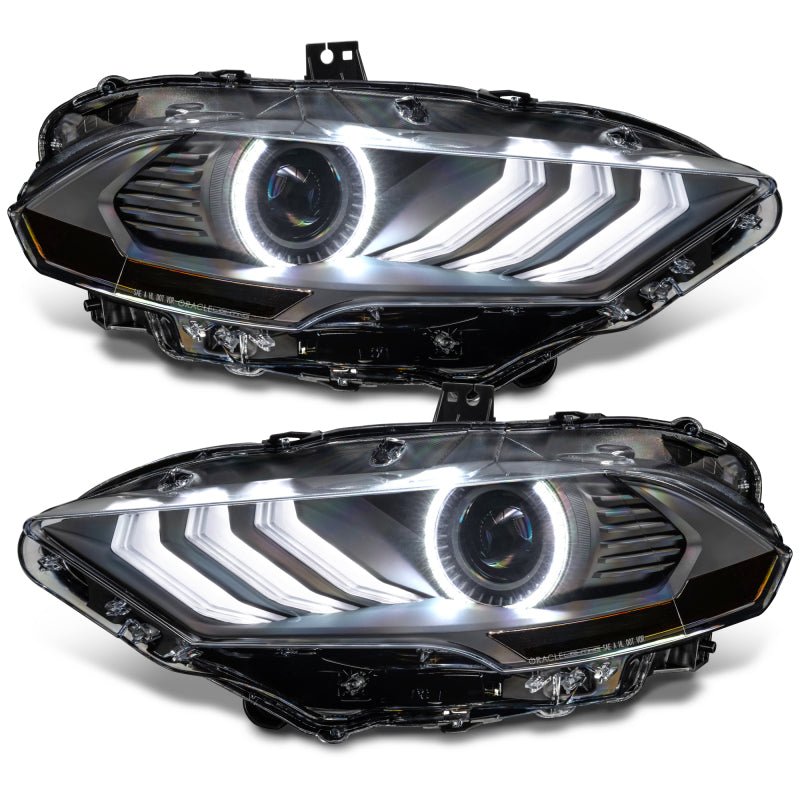 ORACLE Lighting - Oracle Lighting 18 - 23 Ford Mustang Dynamic ColorSHIFT LED Headlights - Black Series - Demon Performance