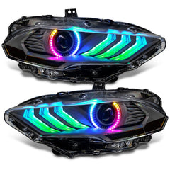 ORACLE Lighting - Oracle Lighting 18 - 23 Ford Mustang Dynamic ColorSHIFT LED Headlights - Black Series - Demon Performance