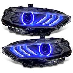ORACLE Lighting - Oracle Lighting 18 - 23 Ford Mustang Dynamic ColorSHIFT LED Headlights - Black Series - Demon Performance