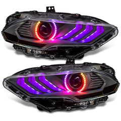 ORACLE Lighting - Oracle Lighting 18 - 23 Ford Mustang Dynamic ColorSHIFT LED Headlights - Black Series - Demon Performance
