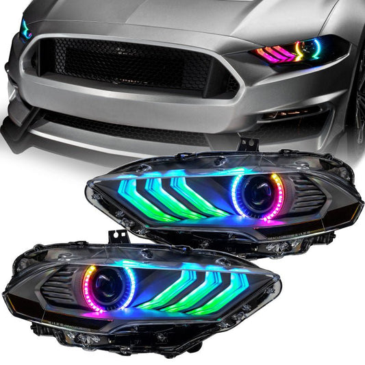 ORACLE Lighting - Oracle Lighting 18 - 23 Ford Mustang Dynamic ColorSHIFT LED Headlights - Black Series - Demon Performance