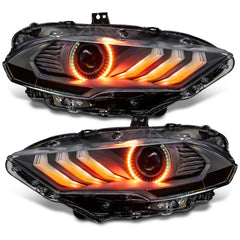 ORACLE Lighting - Oracle Lighting 18 - 23 Ford Mustang Dynamic ColorSHIFT LED Headlights - Black Series - Demon Performance