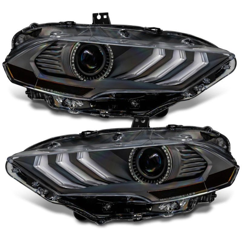 ORACLE Lighting - Oracle Lighting 18 - 23 Ford Mustang Dynamic ColorSHIFT LED Headlights - Black Series - Demon Performance
