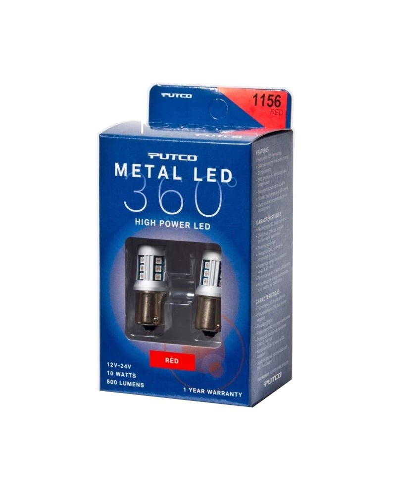 Putco - Putco 1156 - Red Metal 360 LED - Demon Performance