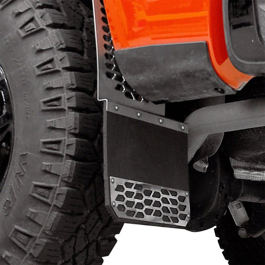 Putco - Putco 14-20 Chevrolet Silverado LD / GMC Sierra LD - Set of 2 Mud Skins - Brushed SS w/ Hex Shield - Demon Performance