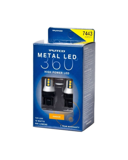 Putco - Putco 7443 - Amber Metal 360 LED - Demon Performance