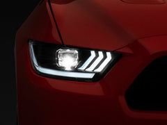 Raxiom - Raxiom 15 - 17 Ford Mustang GT350 GT500 LED Projector Headlights - Blk Housing (Clear Lens) - Demon Performance