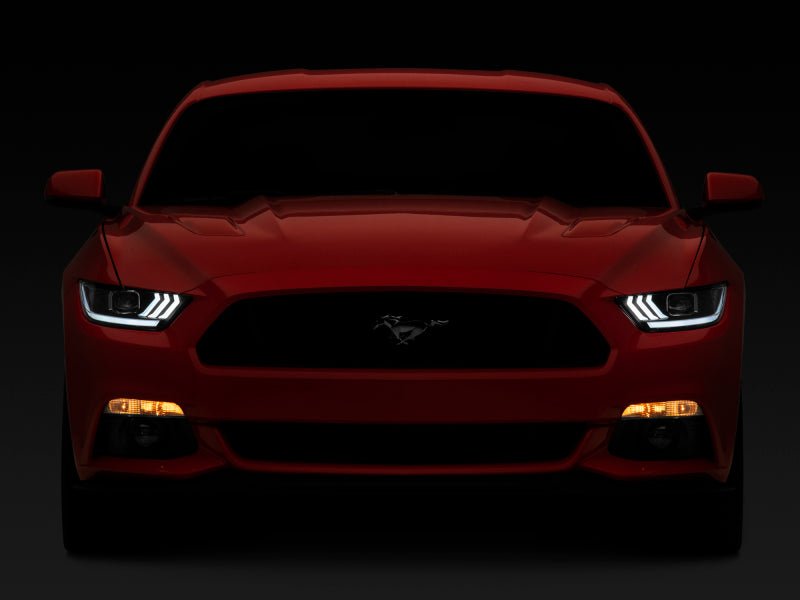 Raxiom - Raxiom 15 - 17 Ford Mustang GT350 GT500 LED Projector Headlights - Blk Housing (Clear Lens) - Demon Performance