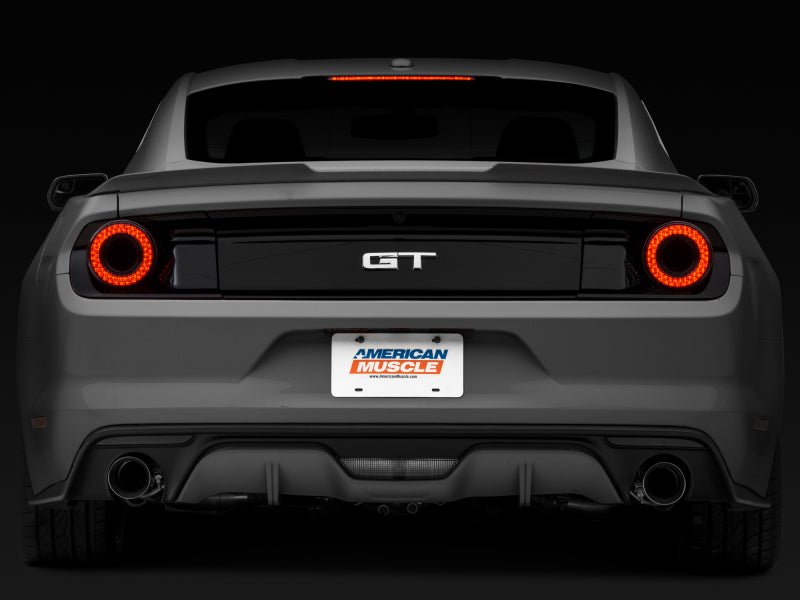 Raxiom - Raxiom 15 - 22 Ford Mustang Halo LED Tail Lights - Gloss Black Housing (Smoked Lens) - Demon Performance