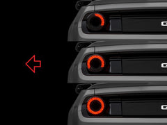 Raxiom - Raxiom 15 - 22 Ford Mustang Halo LED Tail Lights - Gloss Black Housing (Smoked Lens) - Demon Performance