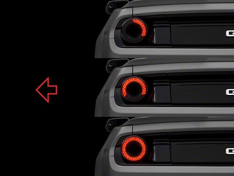 Raxiom - Raxiom 15 - 22 Ford Mustang Halo LED Tail Lights - Gloss Black Housing (Smoked Lens) - Demon Performance