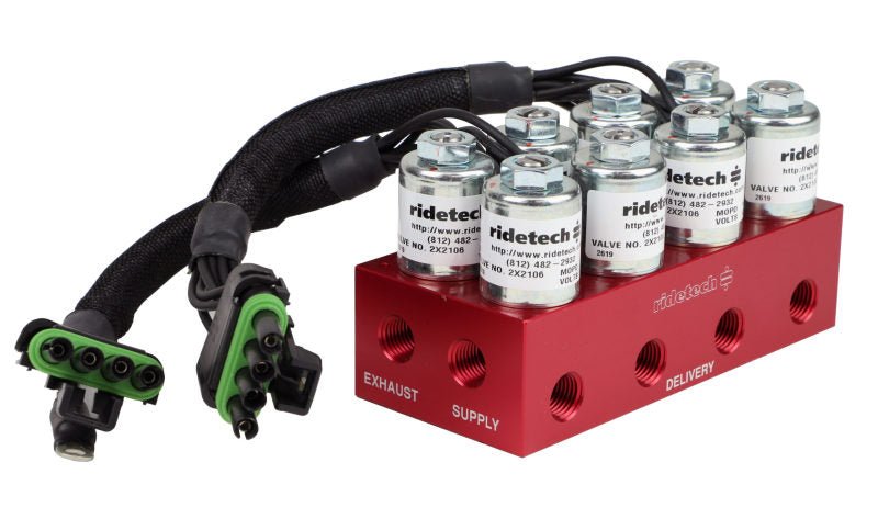 Ridetech - Ridetech RidePro E5 Air Ride Suspension Control System 3 Gallon Single Compressor 1/4in Valves - Demon Performance
