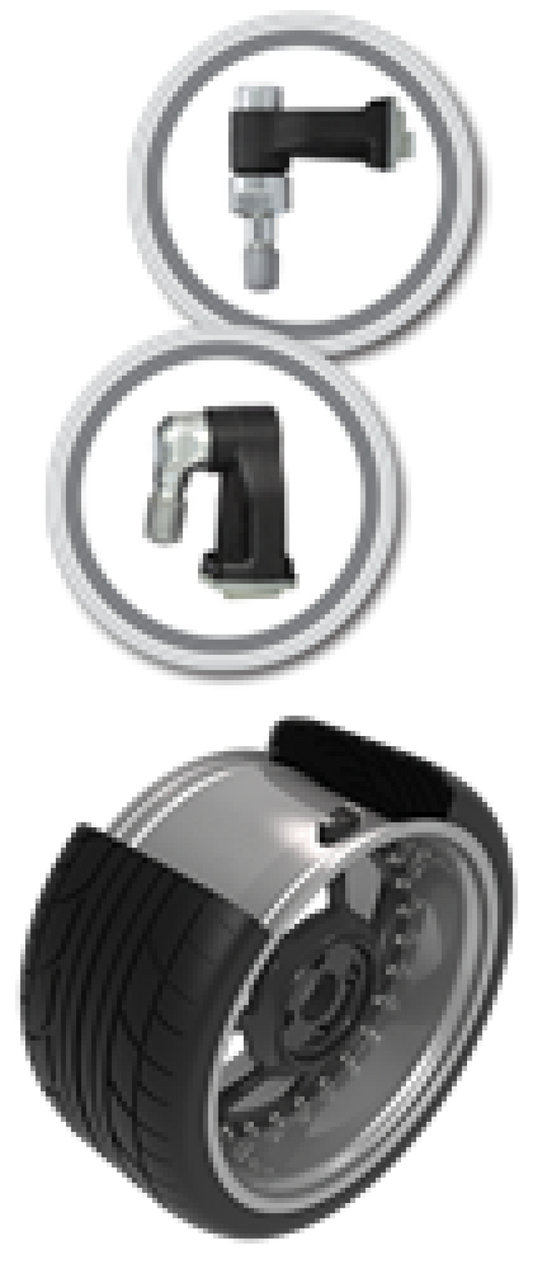 Schrader - Schrader TPMS Sensor - Clamp-In Programmable 90 Degree EZ-Sensor ( valve stem not included ) - Demon Performance