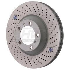 SHW Performance - SHW 09 - 13 Porsche 911 Turbo w/Center Lock w/o Ceramic Brake Right Frt Drill - Dimp Rotor (99735140602) - Demon Performance