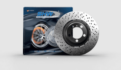 SHW Performance - SHW 10 - 11 Porsche 911 GT3 3.8L w/o Ceramic Brake Right Front Drill - Dimp LW Brake Rotor (99735141091) - Demon Performance
