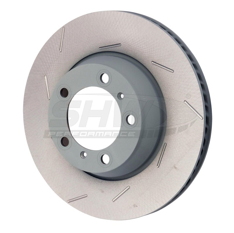 SHW Performance - SHW 11 - 16 Porsche Panamera 4 3.6L w/o Ceramic Brakes Left Rear Slotted MB Brake Rotor (971615601P) - Demon Performance