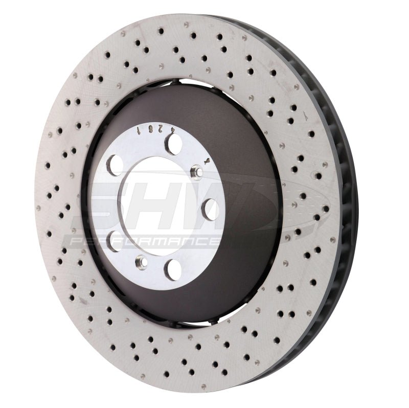 SHW Performance - SHW 14 - 19 Porsche 911 GT3 4.0L w/o Ceramic Brake Right Front Drill - Dimp LW Brake Rotor (99135140681) - Demon Performance