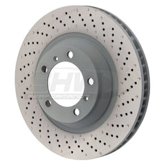 SHW Performance - SHW 15 - 16 Porsche 911 Carrera 4 GTS w/o Ceramics Right Frt Drill - Dimp MB Brake Rotor (99135140401) - Demon Performance