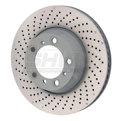 SHW Performance - SHW 15 - 16 Porsche 911 Carrera 4GTS 3.8L w/o Ceramics Left Rr Drill - Dimp MB Brake Rotor (99635240502) - Demon Performance