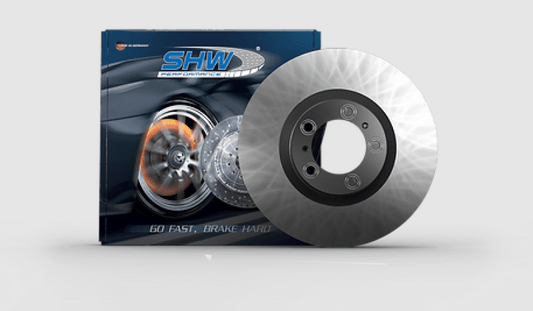 SHW Performance - SHW 20 - 21 Porsche Macan GTS 2.9L Right Front Smooth Monobloc Brake Rotor (95B615302AA) - Demon Performance