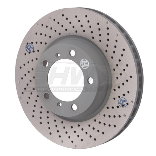 SHW Performance - SHW 2012 Porsche 911 Carrera 4GTS 3.8L w/o Ceramics Right Frt Drill - Dimp MB Brake Rotor(99635141004) - Demon Performance