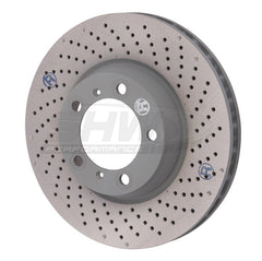 SHW Performance - SHW 2012 Porsche 911 Carrera 4GTS 3.8L w/o Ceramics Right Frt Drill - Dimp MB Brake Rotor(99635141004) - Demon Performance