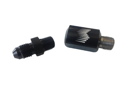 Snow Performance - Snow Performance 1/8in NPT Female to 4AN Male Low Profile Straight Nozzle Holder - Demon Performance