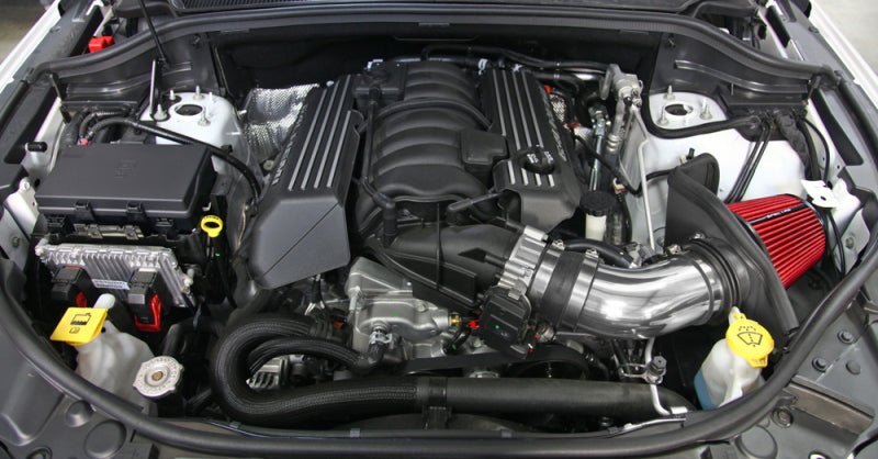 Spectre - Spectre 12-18 Jeep Grand Cherokee V8-6.4L F/I Air Intake Kit - Polished w/Red Filter - Demon Performance
