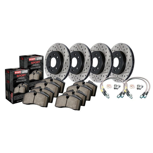 Stoptech - Sport Axle Pack, Drilled & Slotted, 4 Wheel - Demon Performance