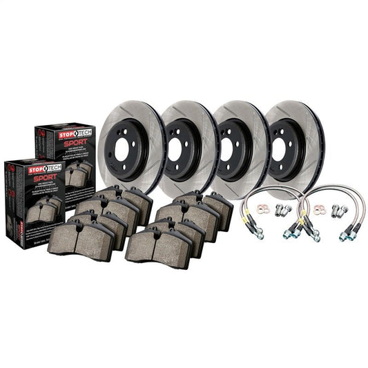 Stoptech - Sport Axle Pack, Slotted, 4 Wheel - Demon Performance