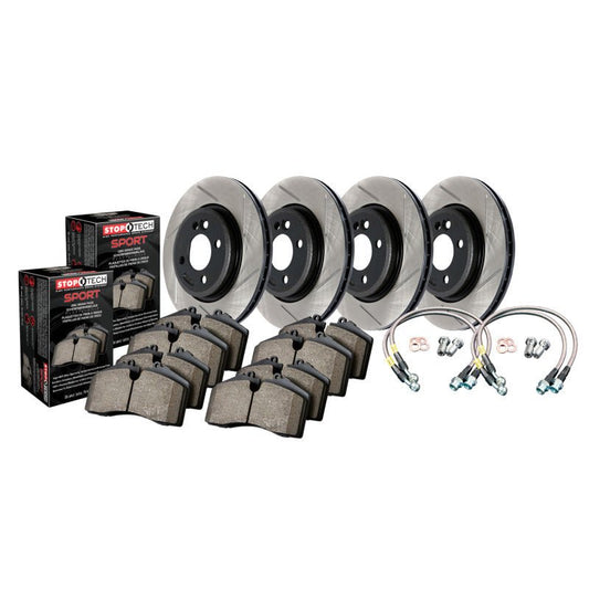 Stoptech - Sport Axle Pack, Slotted, 4 Wheel - Demon Performance