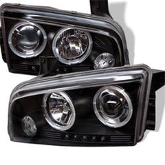 SPYDER - Spyder Dodge Charger 06 - 10 Projector Headlights Halogen Only - LED Halo LED Blk PRO - YD - DCH05 - LED - BK - Demon Performance
