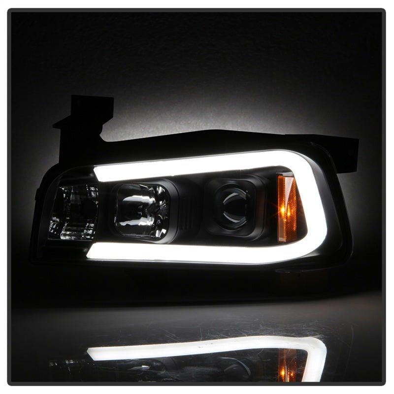 SPYDER - Spyder Dodge Charger 06 - 10 Projector Headlights - LED Light Bar - Black PRO - YD - DCH05V2 - LB - BK - Demon Performance