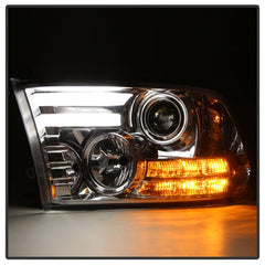 SPYDER - Spyder Dodge Ram 09 - 12 Projector Headlights Light Bar DRL Chrome PRO - YD - DR09 - LBDRL - C - Demon Performance