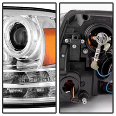SPYDER - Spyder Dodge Ram 09 - 12 Projector Headlights Light Bar DRL Chrome PRO - YD - DR09 - LBDRL - C - Demon Performance