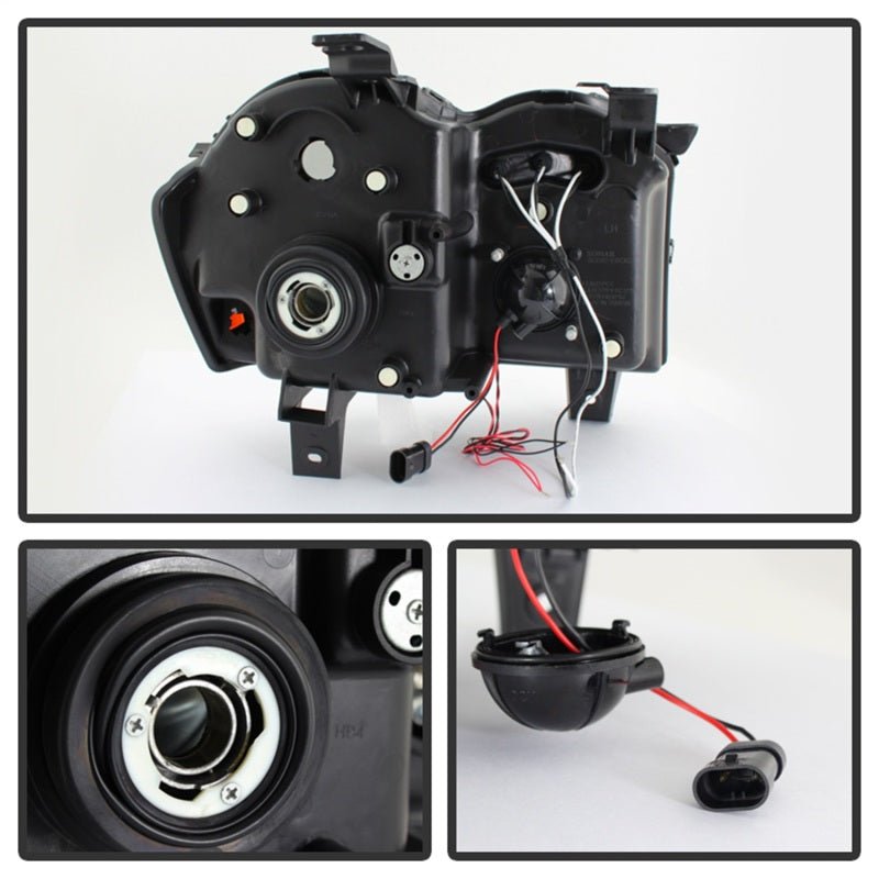 SPYDER - Spyder Jeep Grand Cherokee 05 - 07 Projector Headlights LED Halo LED Blk Smke PRO - YD - JGC05 - HL - BSM - Demon Performance