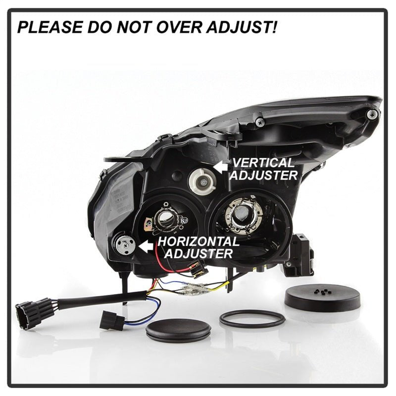 SPYDER - Spyder Nissan GTR R35 09 - 14 - Projector Headlights - DRL LED - Black - Demon Performance