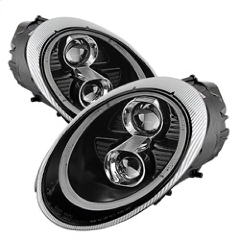 SPYDER - Spyder Porsche 911 05 - 09 Projector Headlights Xenon/HID Model - DRL LED Blk PRO - YD - P99705 - HID - DRL - BK - Demon Performance