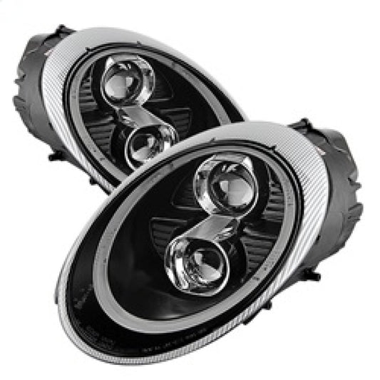 SPYDER - Spyder Porsche 911 997 2005 - 2009 Projector Headlights Halogen Model DRL LED Blk PRO - YD - P99705 - DRL - BK - Demon Performance