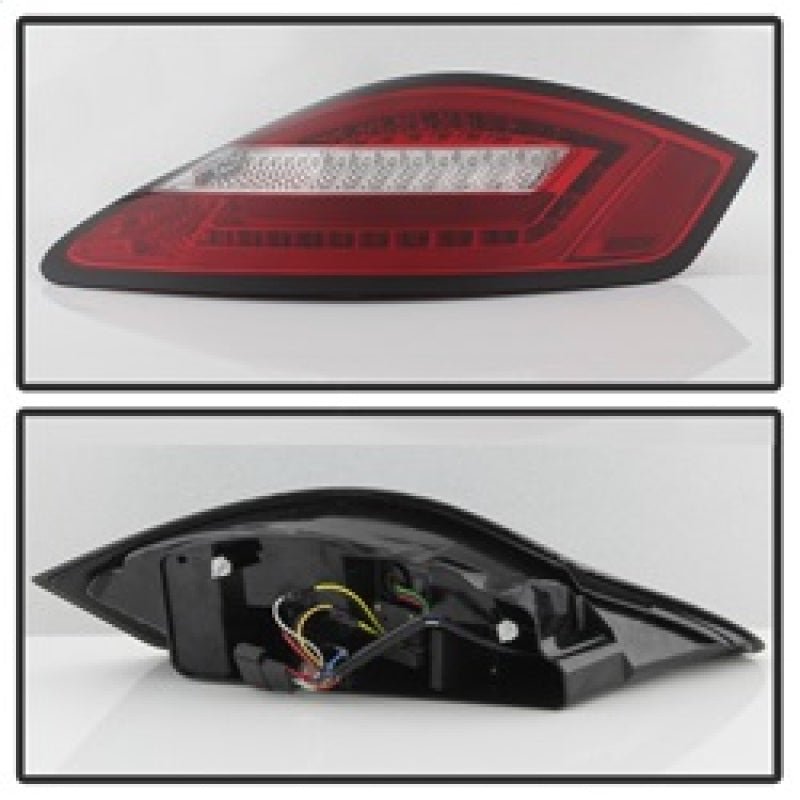 SPYDER - Spyder Porsche 987 Cayman 06 - 08 / Boxster 05 - 08 LED Tail Lights - Red Clear ALT - YD - P98705 - LED - RC - Demon Performance