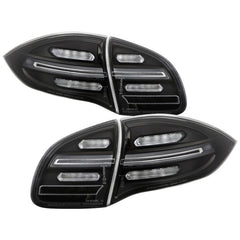 SPYDER - Spyder Porsche Cayenne 958 11 - 14 LED Tail Lights - Sequential Signal - Black - Demon Performance