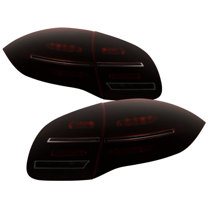 SPYDER - Spyder Porsche Cayenne 958 11 - 14 LED Tail Lights - Sequential Signal - Red Smoke - Demon Performance